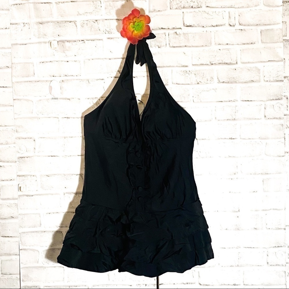 Halter ruffle dress